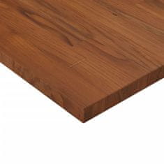 Vidaxl Štvorcová stolová doska tmavohnedá 50x50x2,5 cm ošetrený dub