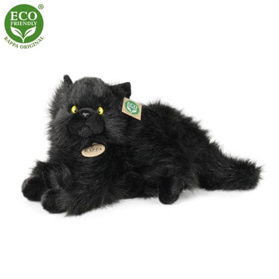 Rappa Plyšová mačka čierna ležiaca 30 cm ECO-FRIENDLY