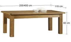 Pyka Rozkladací konferenčný stôl Stol 200/400 - drevo D3