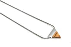 BeWooden dámska náhrdelník s dreveným detailom Lini Necklace Triangle stříbrná