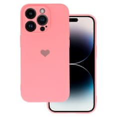 Vennus  Silikónové puzdro so srdiečkom pre Iphone 14 Pro Max design 1 ružové