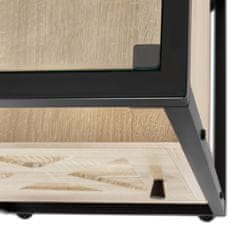 tectake Nočný stolík Kidderminster 40x43x60,5cm - Industrial svetlé drevo, dub Sonoma