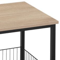 tectake Odkladací stolík Grimsby 40x40x55,5cm - Industrial svetlé drevo, dub Sonoma