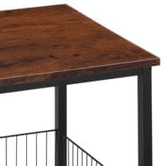 tectake Odkladací stolík Grimsby 40x40x55,5cm - Industrial tmavé drevo