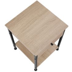 tectake Nočný stolík Bradford 40x40x55,5cm - Industrial svetlé drevo, dub Sonoma