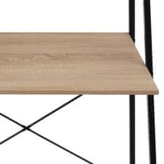 tectake Písací stôl Exeter 85,5x46,5x140cm - Industrial svetlé drevo, dub Sonoma