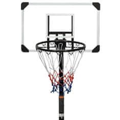 Vidaxl Basketbalový stojan priehľadný 216-250 cm polykarbonát