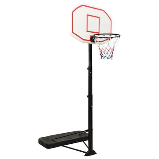 shumee Basketbalový stojan biely 258-363 cm polyetén
