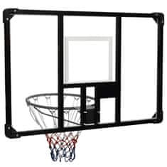 shumee Basketbalová doska priehľadná 106x69x3 cm polykarbonát