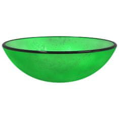Vidaxl Umývadlo z tvrdeného skla 42x14 cm zelené