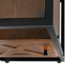 tectake Nočný stolík Kidderminster 40x43x60,5cm - Industrial tmavé drevo
