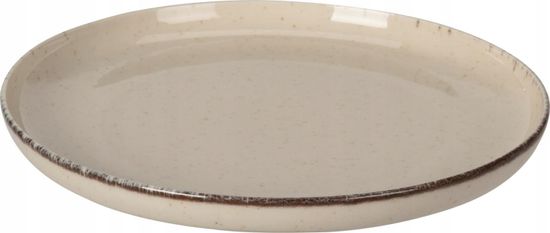 Koopman Porcelánový béžový plytký dezertný tanier 19 cm