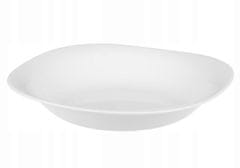 Galicja Hlboký biely sklenený tanier 23 cm
