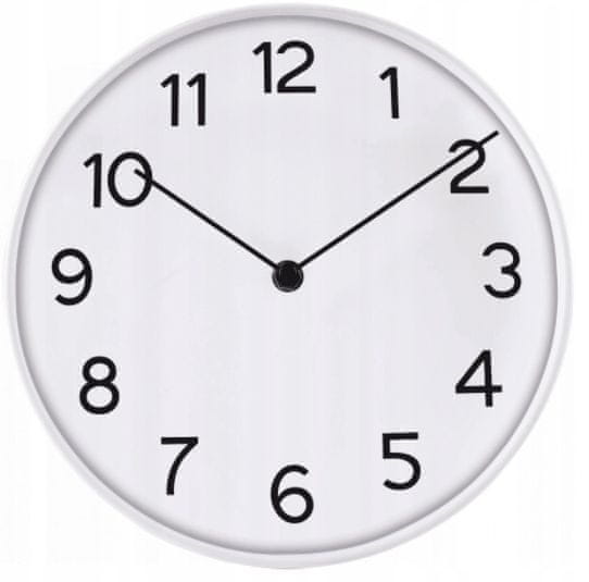 Uniglob Nástenné hodiny s jeleňom 25 x 4,5 cm biele