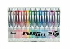 Pentel Gélové pero EnerGel BL77 - 20 farieb 0,7mm / sada