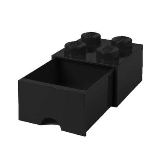 LEGO Úložný box so šuplíkom 4 - čierny