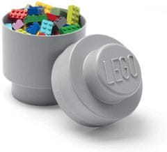 LEGO Úložný box okrúhly - šedý