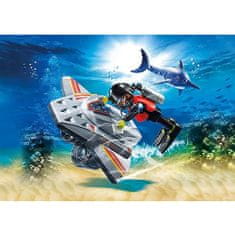 Playmobil Potápačský skúter , Záchranári, 15 dielikov, 70145