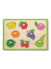 Viga Detské drevené puzzle s úchytmi Viga Ovocie 