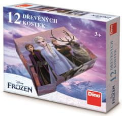 DINO Drevené kocky Frozen II. 12 ks