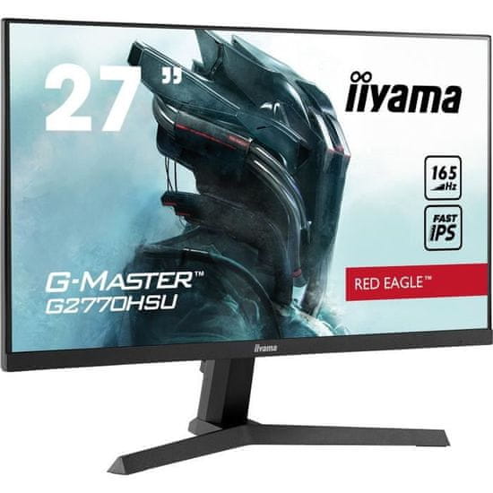 iiyama Herná obrazovka pre PC, IIYAMA G-Master Red Eagle G2770HSU-B1, 27 FHD, IPS panel, 0,8 ms, 165 Hz, HDMI / DisplayPort, FreeSync