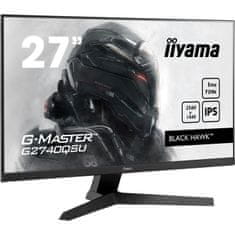 VERVELEY Herná obrazovka pre PC, IIYAMA G-Master Black Hawk, 27 QHD 2K, IPS panel, 1 ms, 75 Hz, HDMI / DisplayPort, AMD FreeSync
