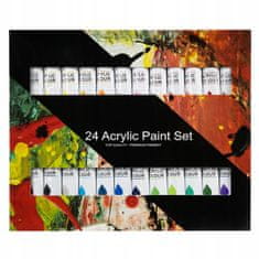 Northix Akrylové farby - 24 ks - 12 ml 