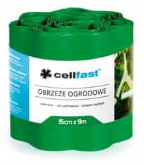 Cellfast Plastové záhradné obruby zelené 15 cm x 9 m
