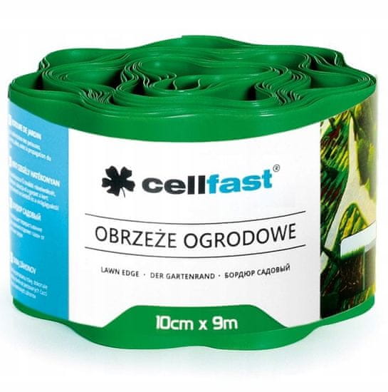 Cellfast Zelené záhradné plastové obruby 10 cm x 9 m