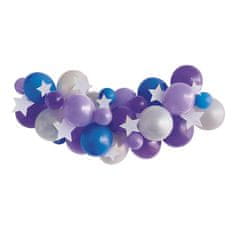 Unique Balónová girlanda modro-fialová 26ks