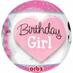 Amscan Fóliový balón orbz Minnie 1.narodeniny 40cm