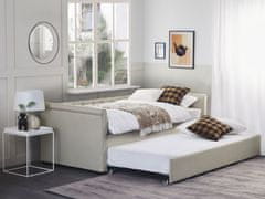 Beliani Rozkladacia posteľ 90 x 200 cm béžová LIBOURNE