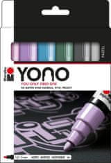 Marabu YONO Sada akrylových popisovačov - pastelové farby 6x 1,5-3 mm