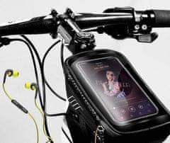 Korbi Brašňa na rám bicykla, vodotesná taška na telefón a príslušenstvo, 1L