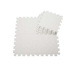 KIK EVA Penový koberec 60x60 cm - 4 ks, biela, KX7462