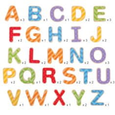 Bigjigs Toys Magnetická farebná abeceda (veľké písmená)