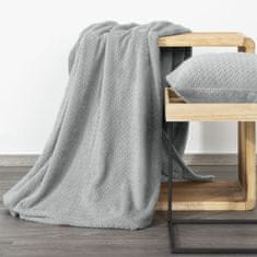 DESIGN 91 Jednofarebná deka - Cindy 3 strieborná, š. 170 cm x d. 210 cm