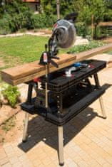 KETER Pracovný stôl skladací so vzperami, nosnosť 450 kg, s upínacími svorkami - KETER