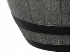 Galicja Hrniec z imitácie dreva sivý okrúhly 33 cm barel