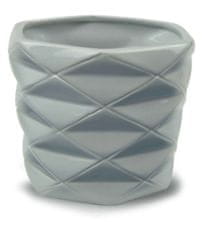 Polnix Dekoratívny hrniec sivá keramika 15 cm