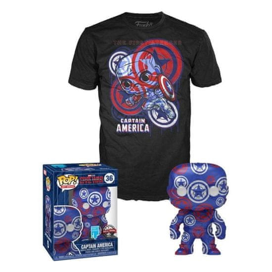 Funko POP & Tee: Marvel Patriotic Age - Captain America (veľkosť trička L)
