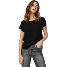 Vero Moda Dámske tričko VMBECCA Regular Fit 10248152 Black (Veľkosť S)