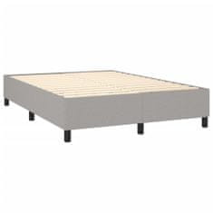 shumee Boxspring posteľ s matracom bledosivá 140x200 cm látka