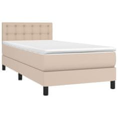 Petromila vidaXL Boxspring posteľ s matracom kapučínová 90x200 cm umelá koža