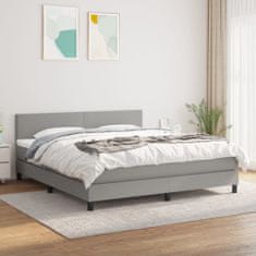 Petromila vidaXL Boxspring posteľ s matracom svetlosivá 100x200 cm látka