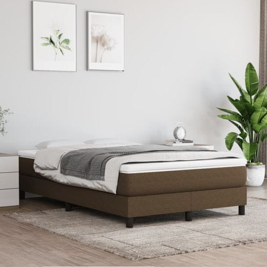 Vidaxl Boxspring posteľ s matracom tmavohnedá 120x200 cm látka
