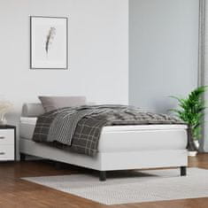 Petromila vidaXL Boxspring posteľ s matracom biela 90x200 cm umelá koža