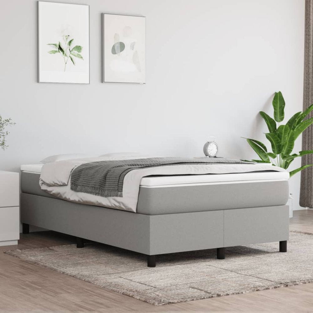 Petromila vidaXL Boxspring posteľ s matracom bledosivá 120x200 cm látka