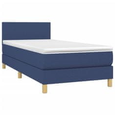 Petromila vidaXL Boxspring posteľ s matracom modrá 100x200 cm látka