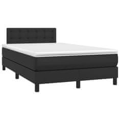 shumee Boxspring posteľ s matracom čierna 120x200 cm umelá koža